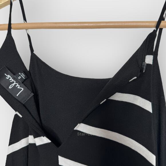 Lulus Step Right Up Striped Swing Dress S Black White Sleeveless Mod Shift - Picture 8 of 10